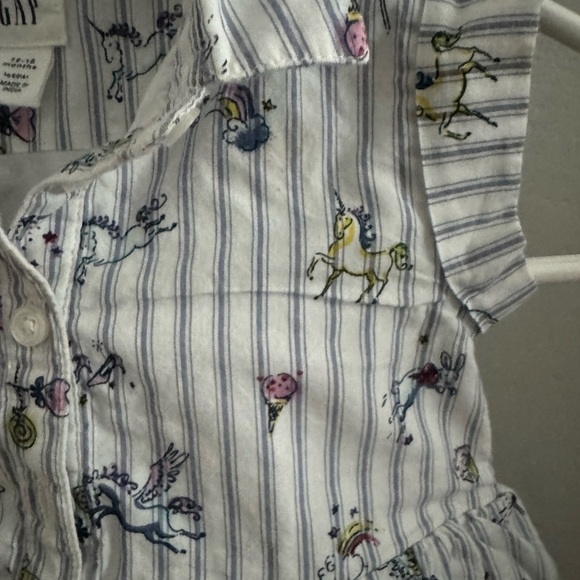 GAP Baby Dress Unicorn Candy design with collar. 12-18 months - Picture 6 of 7